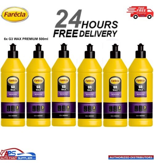 6x Farecla G3 Wax Premium Liquid Protection 500ml G3W501 - FAST DELIVERY