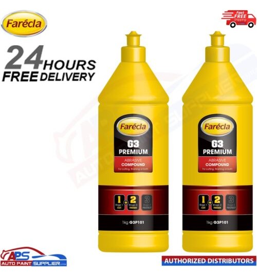 2x FARECLA G3 PREMIUM ABRASIVE CUTTING COMPOUND 1KG - G3P101