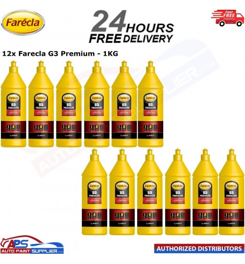12x FARECLA G3 PREMIUM ABRASIVE CUTTING COMPOUND 1KG - G3P101