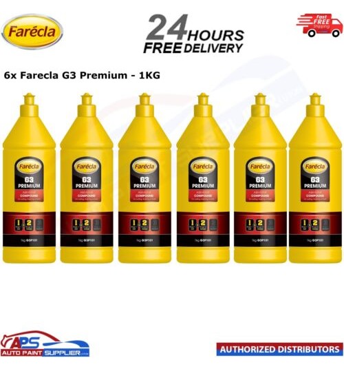 6x FARECLA G3 PREMIUM ABRASIVE CUTTING COMPOUND 1KG - G3P101