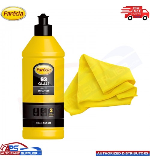 Farecla G3 Finishing Glaze Gloss Enhancer 500ml Finish With Microfiber cloth
