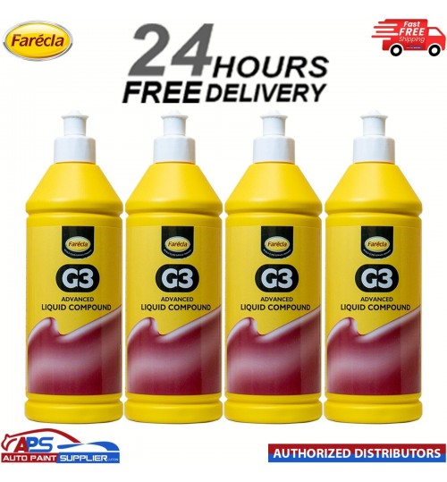 4 X FARECLA G3 ADVANCED LIQUID CUTTING COMPOUND 500ML - AG3/700