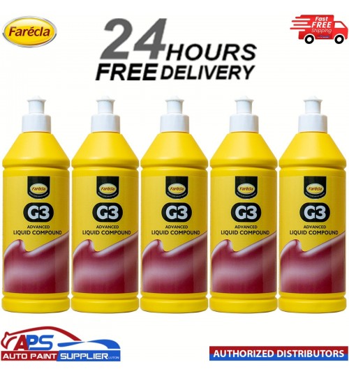 5 X FARECLA G3 ADVANCED LIQUID CUTTING COMPOUND 500ML - AG3/700