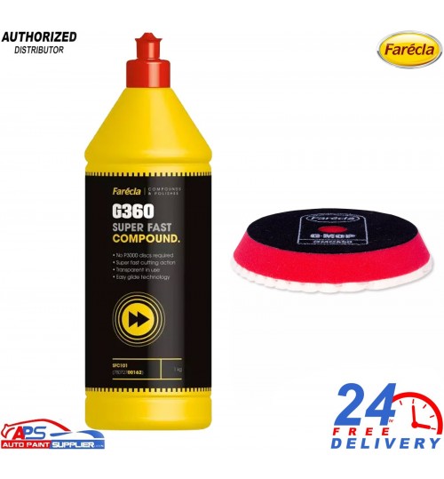 Farecla G360 Compound 1Ltr With GMC650 Foam Pad – Polishing Set
