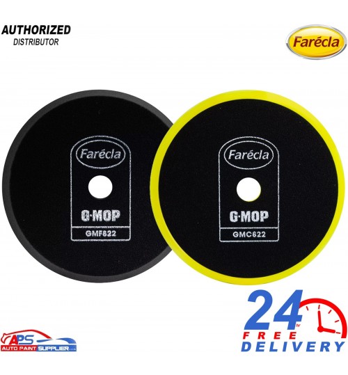 Farecla G Mop Pad Set – GMF822 Black + GMC822 Yellow 200mm / 8" Foam