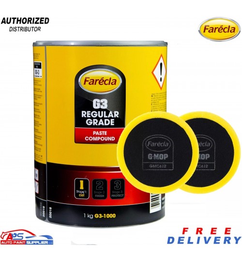 Farecla G3 Regular Paste 1kg & 2x GMC612 Pads – Car Polish Compound