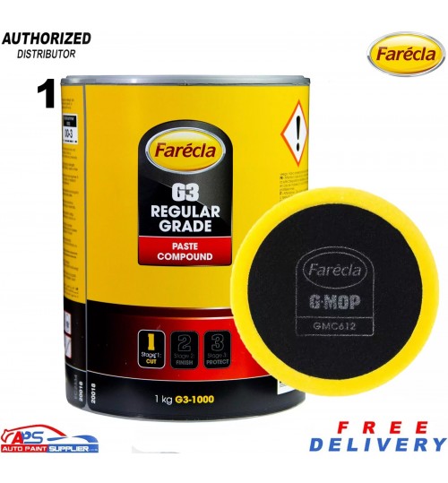 Farecla G3 Regular Paste 1kg & GMC612 Pad – Car Polish Compound