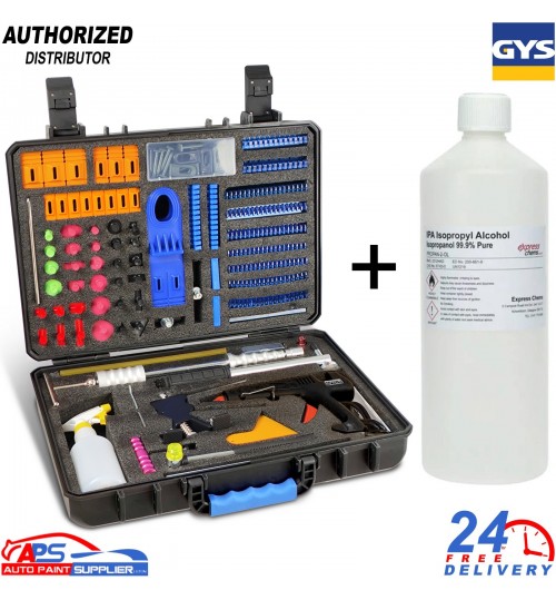 GYS 085466 GPR Dent Repair Glue Pull Kit incl Isopropyl Alcohol 1L
