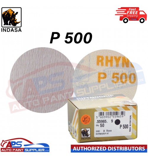 Indasa Rhynogrip HT Line 75mm 3" Sanding Discs P500 Box of 50 Grip System