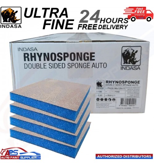 INDASA RHYNO SPONGE DOUBLE SIDED HAND SANDING PADS, ULTRA FINE - FAST DELIVERY