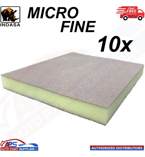 10X INDASA (595169) RHYNOSPONGE DOUBLE SIDED SPONGE - AUTO MICRO FINE BEIGE