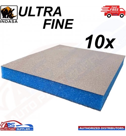 10 X INDASA (595145) RHYNOSPONGE DOUBLE SIDED SPONGE BLUE ULTRA FINE