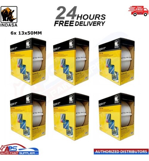 6x INDASA RHYNO SOFT EDGE MASKING FOAM 13MM X 50M - FAST DELIVERY