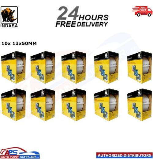 10x INDASA RHYNO SOFT EDGE MASKING FOAM 13MM X 50M - FAST DELIVERY