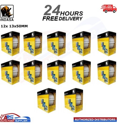 12x INDASA RHYNO SOFT EDGE MASKING FOAM 13MM X 50M - FAST DELIVERY
