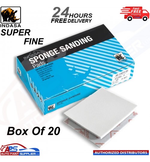 INDASA RHYNO SPONGE WET & DRY HAND SANDING PADS SUPER FINE QTY 20 - 3000 SERIES