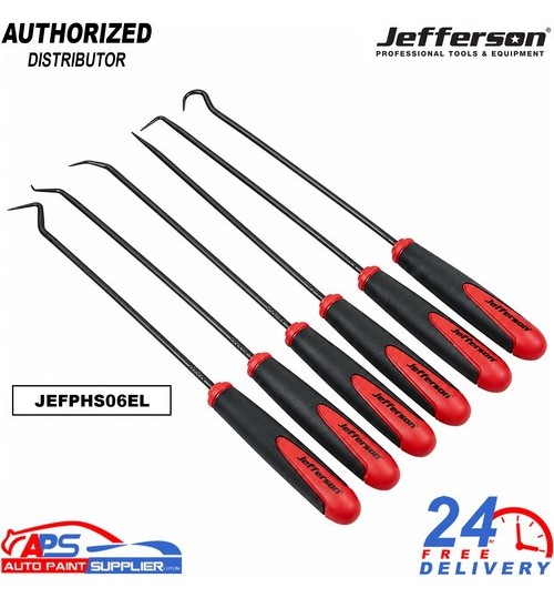 Jefferson JEFPHS06EL Pick & Hook Set 6pc Garage Workshop Tools