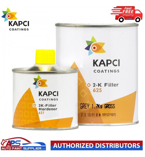 KAPCI 625 2K High Build PRIMER GREY with KAPCI 2K Filler HARDENER - 1.25L KIT