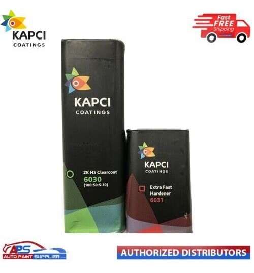 Kapci 6030 2K HS Anti-Scratch Clearcoat with 6031 EXTRA FAST hardener -7.5L KIT