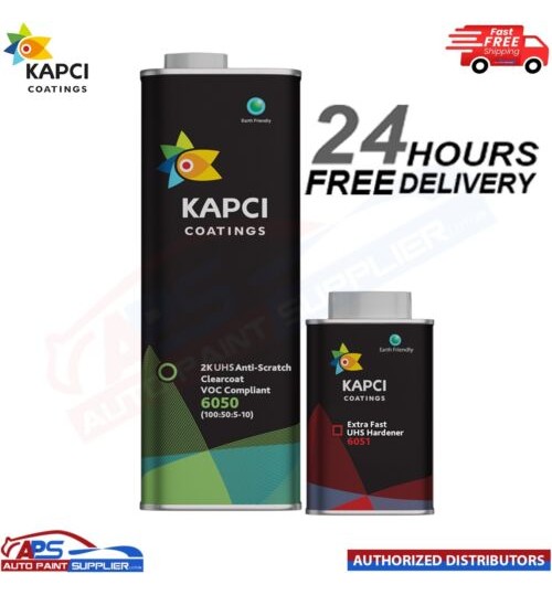 KAPCI 6050 2K UHS Anti-Scratch Clearcoat Kit - 7.5L WITH 6051 EXTRA FAST HARDNER