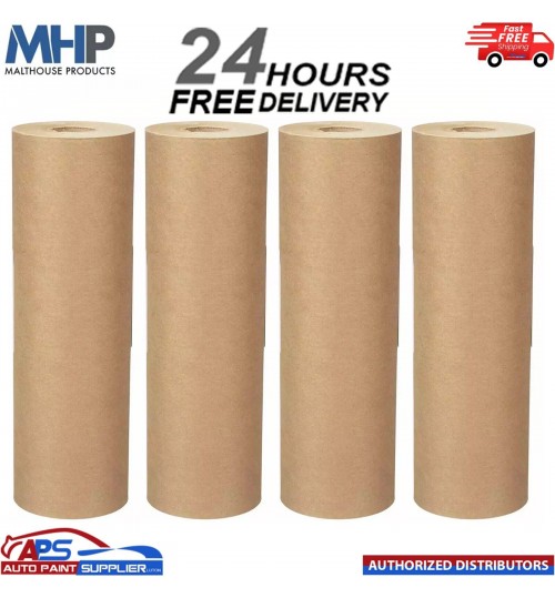 4x Brown Masking Paper 18 Inch approx. water & solvent 450mm 50gsm 180m