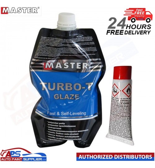 MASTER TURBO-T GLAZE 450ML WITH HARDENER TUBE 15G - FAST DELIVERY