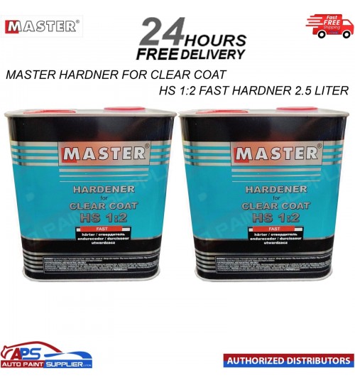 2x MASTER HARDNER FOR CLEAR COAT HS 1:2 FAST HARDNER 2.5 L - FAST DELIVERY
