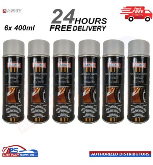 6x Epoxy Primer Grey 1K Troton Epoxy Corrosion Protection Primer Spray 400ml