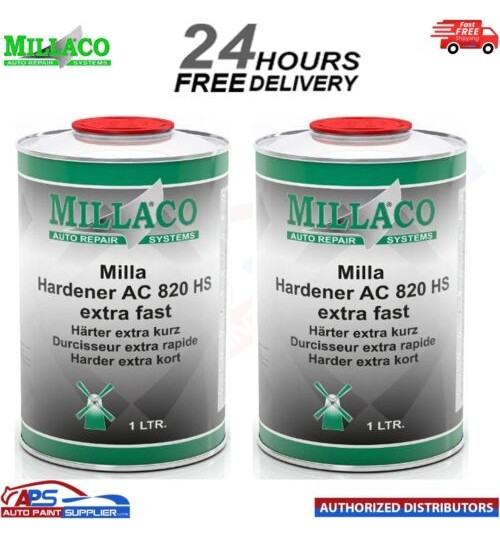 2x MILLACO HARDENER AC 820 HS EXTRA FAST 1 LITRE - FAST DELIVERY