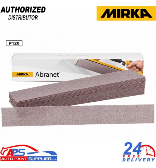 Mirka Abranet 70x420mm P120 Mesh Sanding Strips Pack of 50