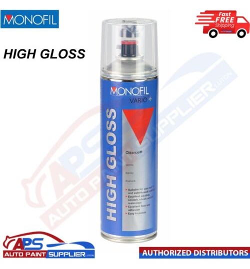 MONOFIL VARIO+ HIGH GLOSS CLEARCOAT FINISH LACQUER SPRAY CLEAR Aerosol 500ml