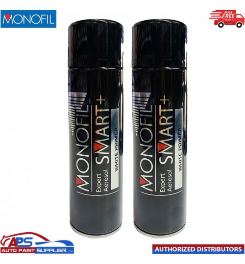 2X MONOFIL SMART+ 1K EXPERT ACRYLIC WHITE PRIMER FILLER SPRAY Aerosol 500ml