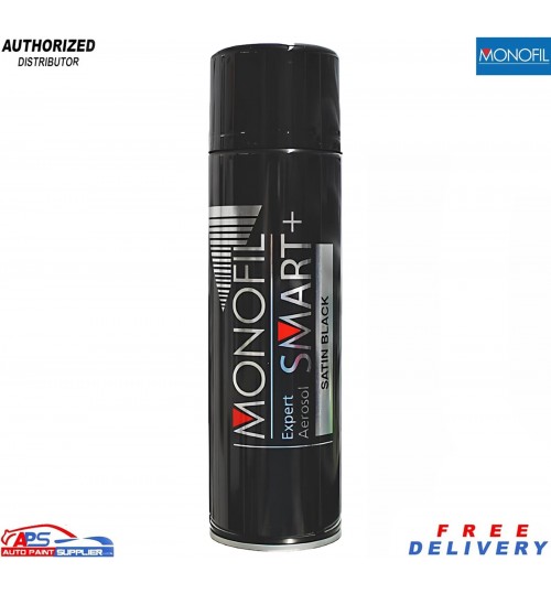 Monofil Smart+ 1K Satin Black Spray Paint Aerosol - 500ml