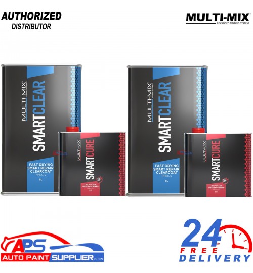 Multi-Mix Smart-Clear Cleacoat With Rapid Air Dry Hardener 15Ltr Kit