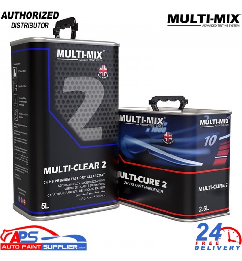 Multimix Multi Clear 2 HS 2K Clearcoat Kit 7.5L – Fast Hardener