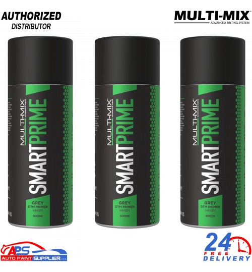 3x Multimix DTM SMART-PRIME Primer 500ml – High Build Auto Primer