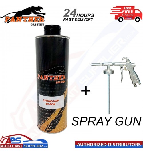 PANTHER COATING STONECHIP BLACK UNDERBODY - 1 LITRE + UNDERBODY GUN (NEXT DAY DELIVERY)