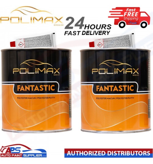2x 3L Polimax Fantastic Super Quality Body Filler With Hardner - FAST DELIVERY
