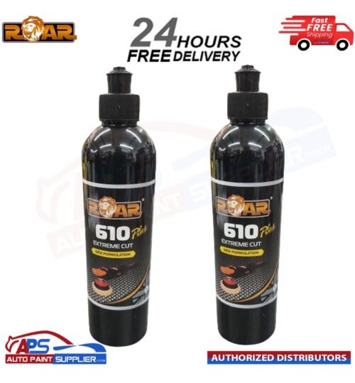 2x ROAR 610 PLUS EXTREME CUT NEW FORMULATION FINISHING POLISH HIGH GLOSS - 250ML