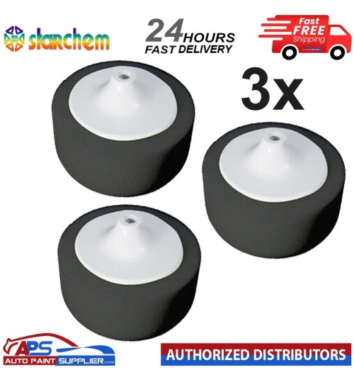 3X STARCHEM - BLACK - 6" COMPOUND HEAD PAD MOP - FAST DELIVERY