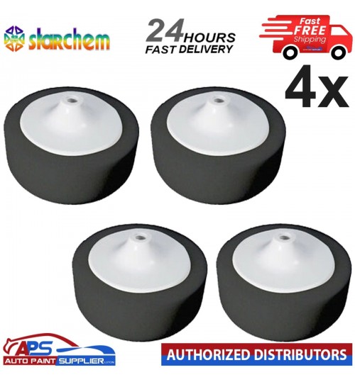 4X STARCHEM - BLACK - 6" COMPOUND HEAD PAD MOP - FAST DELIVERY