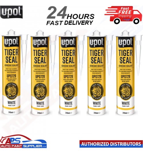5x U-POL TIG/NB TIGER SEAL WHITE Sealant and Adhesive 310ML -FAST DELIVERY