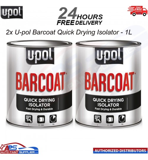 2x U-pol Barcoat Quick Drying Isolator 1 L - FAST DELIVERY