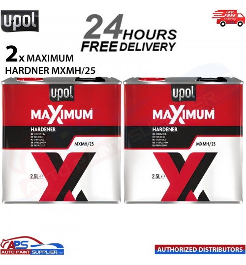 2x U-POL MAXIMUM HARDENER 2.5 LITRE MXMH/25 - FAST DELIVERY