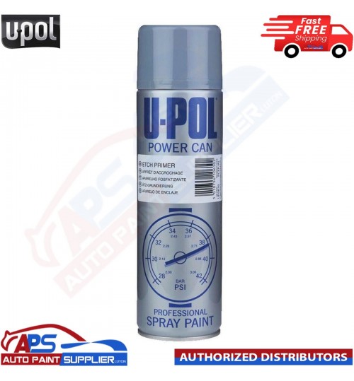 U-Pol Etch Primer Spray Grey Power Can Direct to metal Anti-Corrosive - 500ml