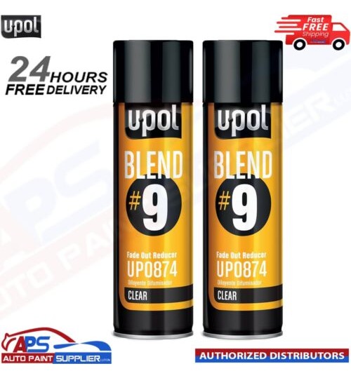 2x Fade Out Thinner UPOL Blend #9 Transparent Blending Solvent 450ml Aerosol