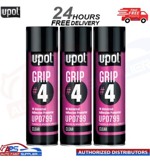 3x Upol GRIP#4 Universal Adhesion Promoter Aerosol - 450ml