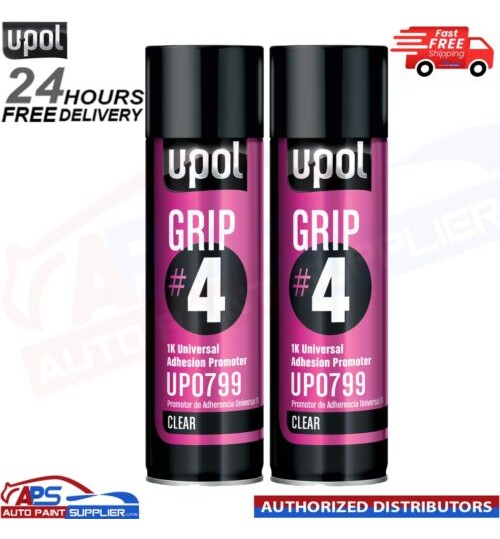 2x Upol GRIP#4 Universal Adhesion Promoter Aerosol - 450ml