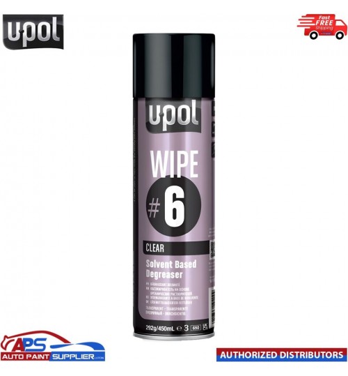UPOL Wipe #6 Solvent Based Degreaser - 450ml Aerosol Panel Wipe Cleaner