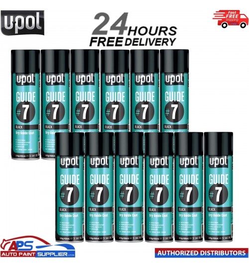 12x Upol Guide #7 Dry Guide Coat Dry Or Wet Filler Paint Defect Aerosol - 450ml